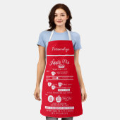 キッチン料理ホーム焼いたアップルパイレシピ エプロン (着用した状態)