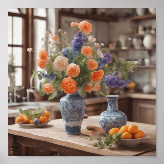 キッチン料理ヴィンテージフードアート ポスター (正面)