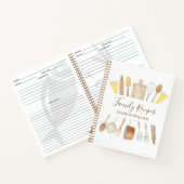 キッチン料理器具ファミリーレシピ料理本 ノートブック (内部)