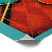 キッチン料理抽象芸術 ポスター (角)