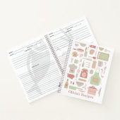 キッチン料理用具と器具類型レシピ ノートブック (内部)