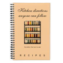 キッチン案内レシピ書