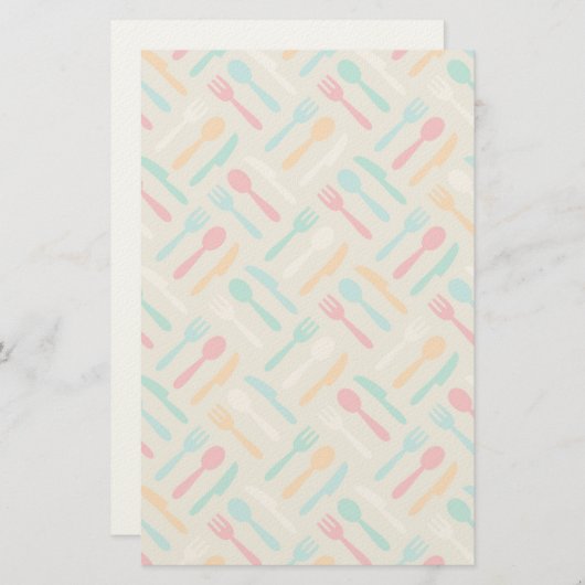 キッチン模様3 便箋 (正面/裏面)