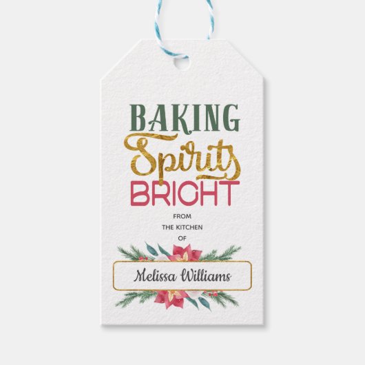 キッチン焼いたでクリスマスギフトをプレゼント ギフトタグ (正面)