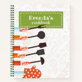 キッチン物グリーンレシピスパイラルノート ノートブック (正面)