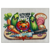 キッチン犯罪現場の野菜の細切り カッティングボード (正面)