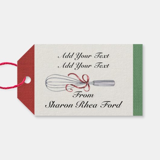 キッチン独占的ギフトラベルからのマッチング ギフトタグ (裏面横)