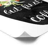 キッチン用のコーヒーシンボルや象徴、しかし、最初のコーヒーサイン ポスター (角)