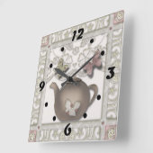 キッチン用タイル スクエア壁時計 (傾斜)