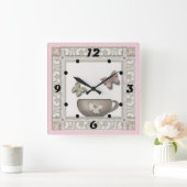 キッチン用タイル。 スクエア壁時計 (ホーム)