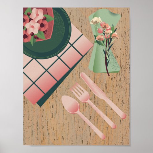 キッチン用テーブルサーバスタイル ポスター (正面)