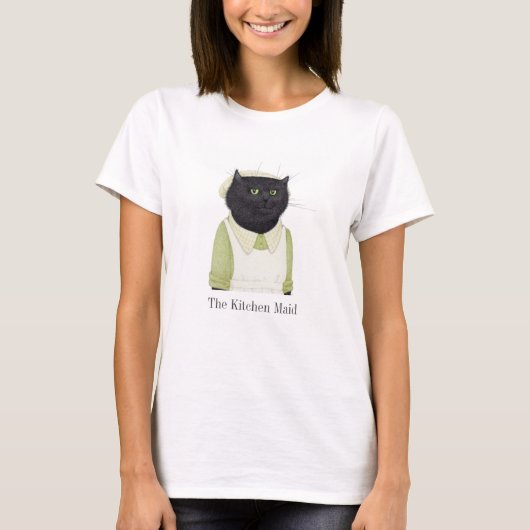 キッチン用メイド猫の基本Tシャツ Tシャツ (正面)