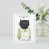 キッチン用メイド猫はがき ポストカード (スタンド正面)