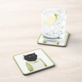 キッチン用メイド猫懸命プラスチックのコースター コースター (右側)