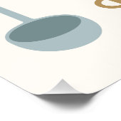 キッチン用品イラストレーション+タイプデザインの色 ポスター (コーナー)