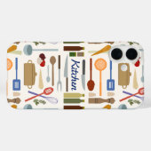 キッチン用品イラストレーション+タイプパターンカラー Case-Mate iPhoneケース (裏面 (横))