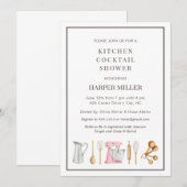 キッチン用品 ブライダルシャワー 招待状 (正面/裏面)