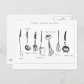 キッチン用品 ポストカード (正面/裏面)