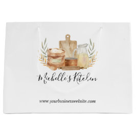 キッチン用品 食品 水彩画 ホーム ケータリング ラージペーパーバッグ