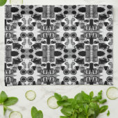 キッチン白黒 キッチンタオル (折り畳み)