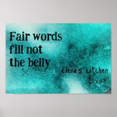キッチン皮肉なポスターをモチベーションに合わせた言葉遣い ポスター (正面)