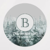 キッチン素朴フォレストモノグラム製品の防水 ラベル (デザイン2)