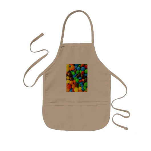 キッチン衣服カラフルキャンディ 子供用エプロン (正面)