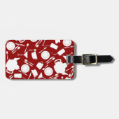 キッチン要素のパターン ラゲッジタグ (正面横)