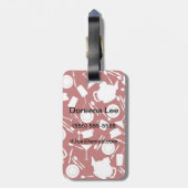 キッチン要素のパターン ラゲッジタグ (裏面縦)