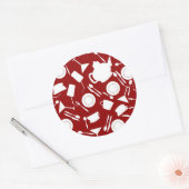 キッチン要素パターン ラウンドシール (封筒)