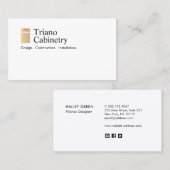 キッチン設備と大工の改修 名刺 (正面/裏面)