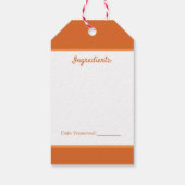 キッチン調理ピーチフルーツギフトラベル ギフトタグ (裏面)