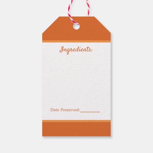 キッチン調理ピーチフルーツギフトラベル ギフトタグ (裏面)