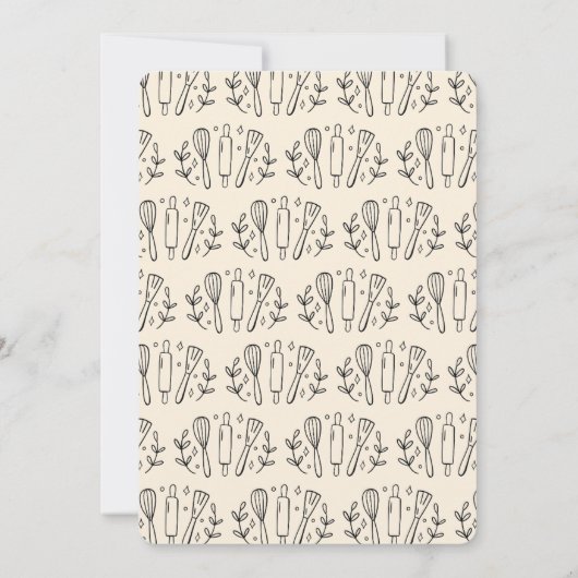 キッチン調理師2nd誕生日招待状 招待状 (裏面)