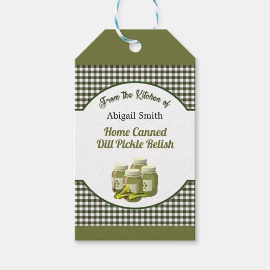 キッチン調理済み漬物と美味しいギフトラベル ギフトタグ (正面)