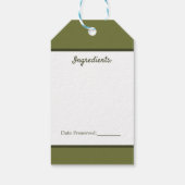 キッチン調理済み漬物と美味しいギフトラベル ギフトタグ (裏面)