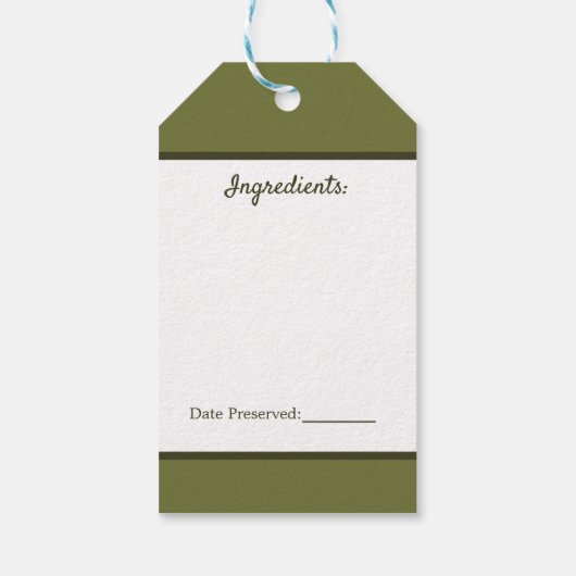 キッチン調理済み漬物と美味しいギフトラベル ギフトタグ (裏面)