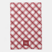 キッチン赤と白タオル キッチンタオル (縦)