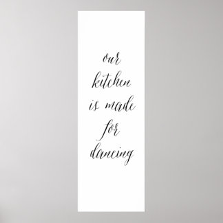 キッチン踊りの標識1 ポスター