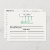 キッチン造幣器ブライダルシャワーレシピカード ポストカード (正面/裏面)