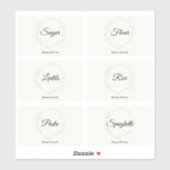 キッチン食器室団体や組織食品保管ラベル シール (シート)