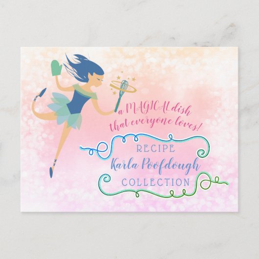キッチン魔法料理ベーキングレシピカード ポストカード (正面)