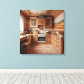 キッチン2 キャンバスプリント (インサイチュ (ウッドフロア))