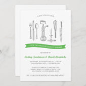 キッチン·カップル·シャワー 招待状 (正面/裏面)