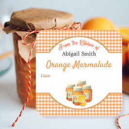 キッチン カンニング シトラス オレンジ スクエア ステッカー