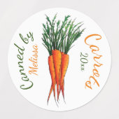 キッチン・ガーデンから缶詰の自家製ニンジン ラベル (デザイン1)
