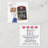 キッチン/ケータリング/家庭から調理 スクエア名刺 (正面/裏面)