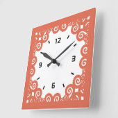 キッチン スクエア壁時計 (傾斜)