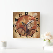 キッチン スクエア壁時計 (ホーム)