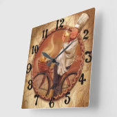 キッチン スクエア壁時計 (傾斜)